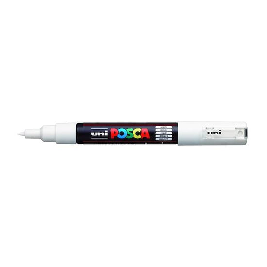 UNIBALL POSCA WHITE Uni Posca Extra Fine Tapered Tip Paint Marker PC-1M