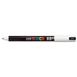 UNIBALL POSCA WHITE Uni Posca Extra Fine Tip Paint Marker PC-1MR