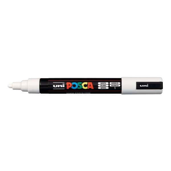UNIBALL POSCA WHITE Uni Posca Medium Tip Paint Marker PC-5M