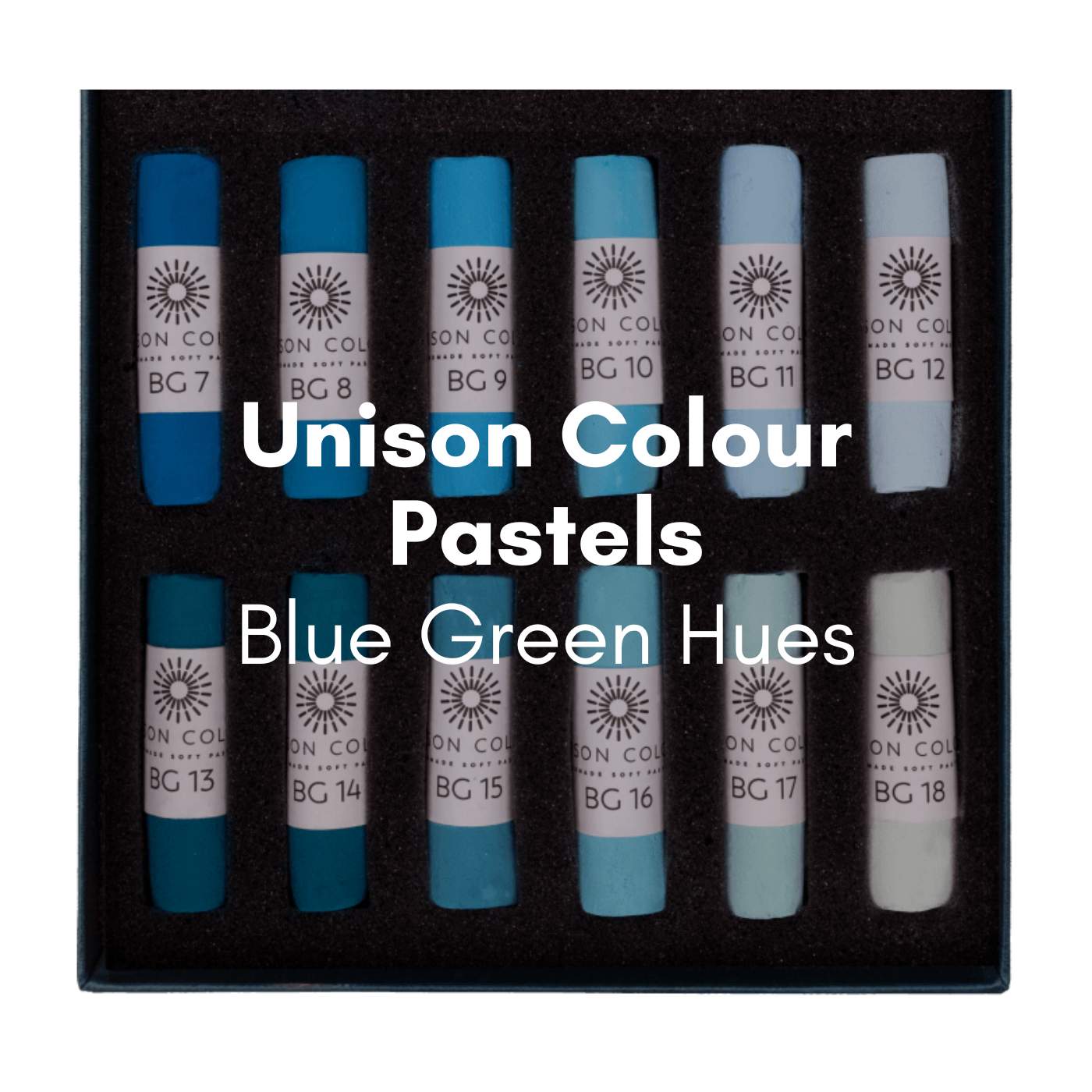 Unison Colour Soft Pastel Unison Colour - Individual Handmade Soft Pastels - Blue Green Hues