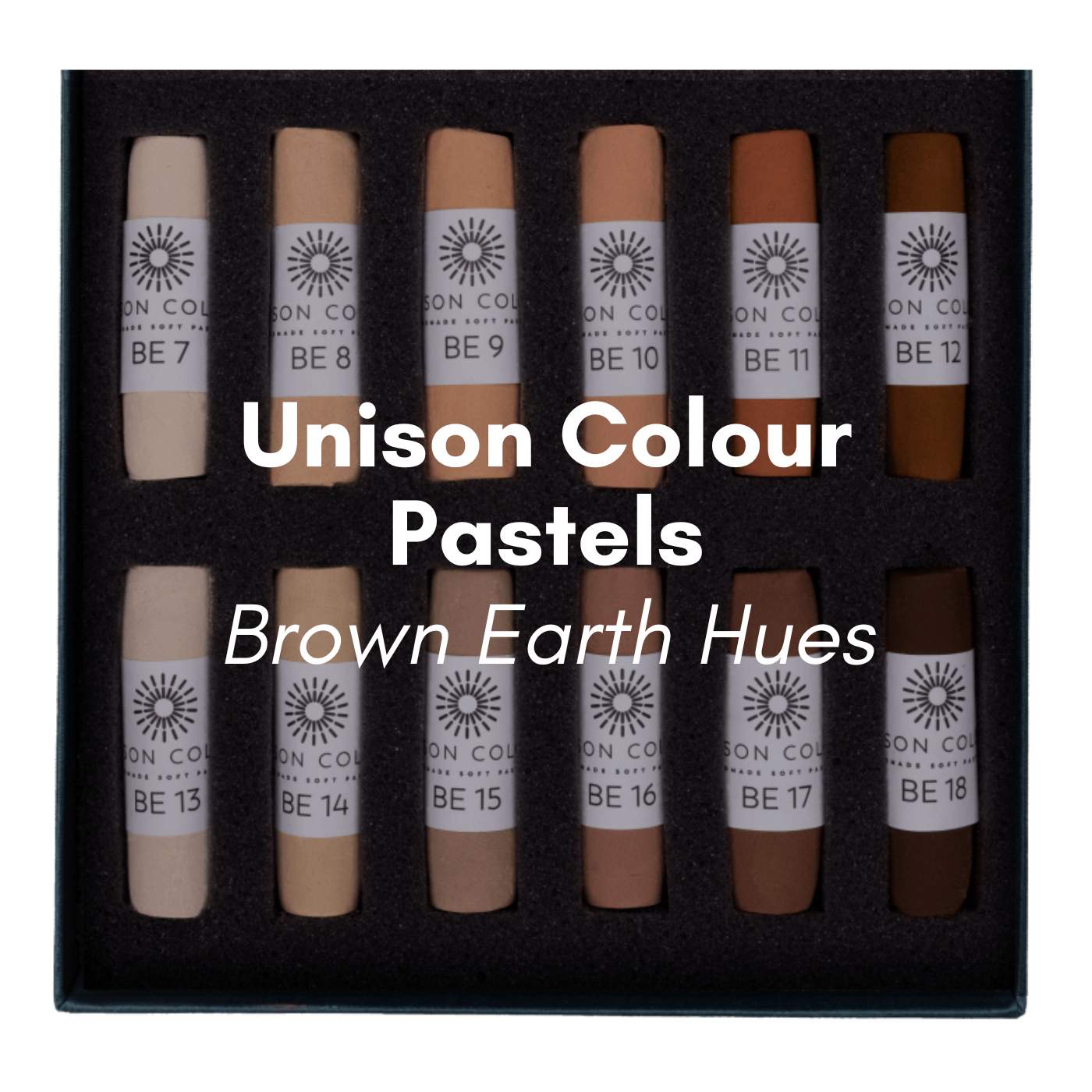 Unison Colour SOFT PASTEL Unison Colour - Individual Handmade Soft Pastels - Brown Earth Hues