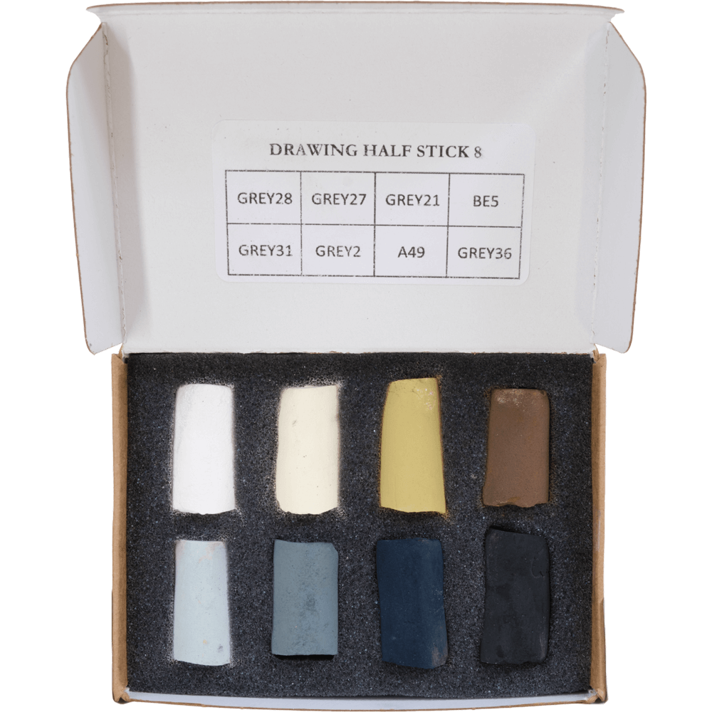 UNISON PASTEL SET Unison Colour - Handmade Soft Pastels - Drawing Set - 8 Half Sticks