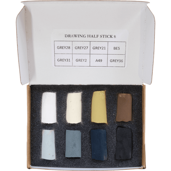UNISON PASTEL SET Unison Colour - Handmade Soft Pastels - Drawing Set - 8 Half Sticks