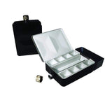 WHISKEY PAINTERS HALF PAN PALETTE FLASK Whiskey Painters - Half Pan Palette - Flask - 8 Spaces - 3.5x2.5" - item# 2086