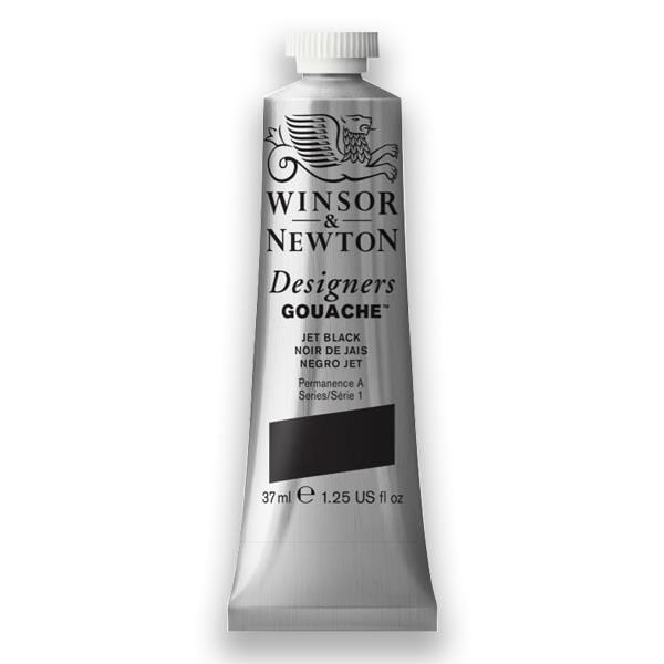 WINSOR NEWTON 37ML GOU SER1 Winsor Newton Designer Gouache 37ml Series 1 Jet Black