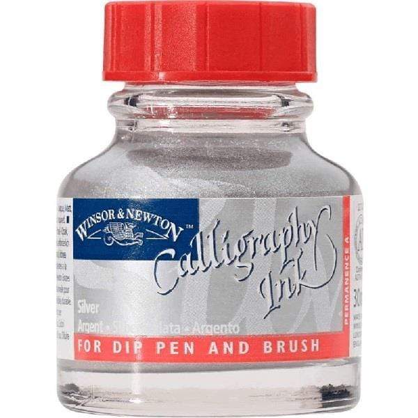 Load image into Gallery viewer, WINSOR NEWTON CALLIGRAPHY INK Winsor &amp;amp; Newton Silver Calligraphy Ink 30ml
