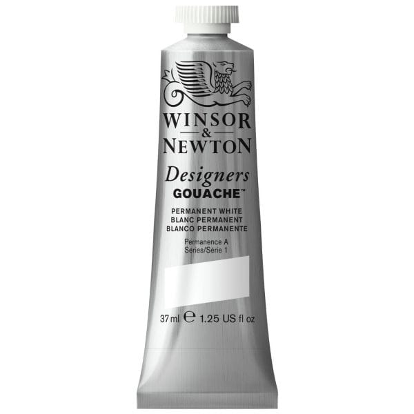 Winsor & Newton Designer Gouache Winsor & Newton - Designers Gouache - 37mL - Series 1 - Permanent White - Item #0614512