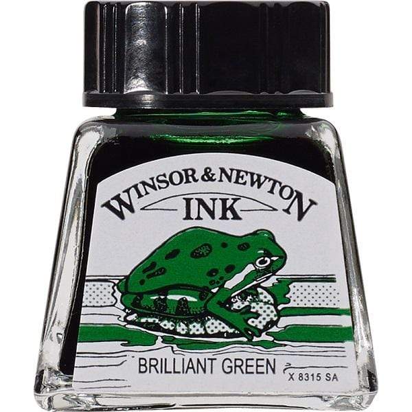WINSOR NEWTON DRAW INK BRILLIANT GREEN Winsor & Newton Drawing Ink - 14ml