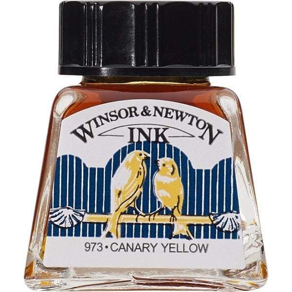 WINSOR NEWTON DRAW INK CANARY YELLOW Winsor & Newton Drawing Ink - 14ml
