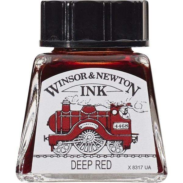 WINSOR NEWTON DRAW INK DEEP RED Winsor & Newton Drawing Ink - 14ml