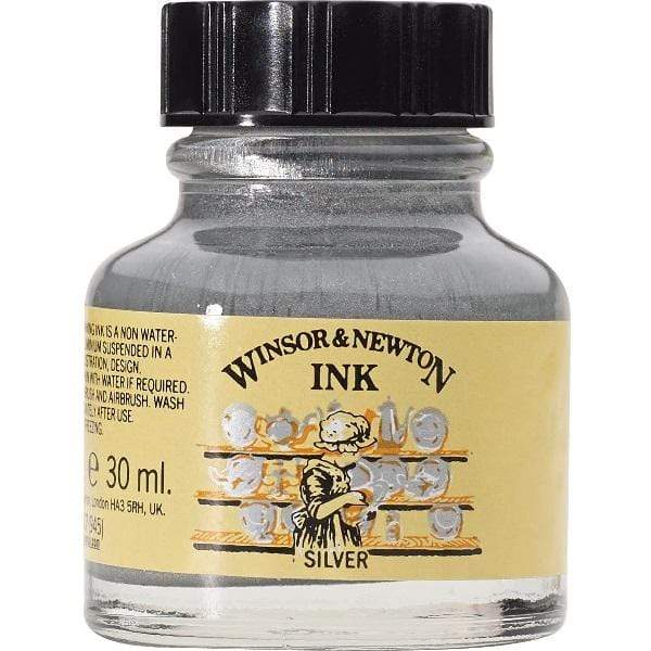 WINSOR NEWTON DRAW INK SILVER METALLIC Winsor & Newton - Drawing Ink - 1oz