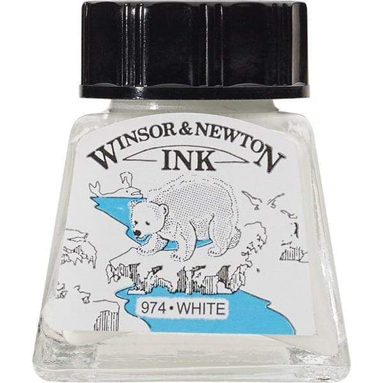 WINSOR NEWTON DRAW INK WHITE Winsor & Newton Drawing Ink - 14ml