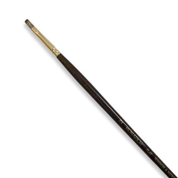 WINSOR NEWTON LONG H BRUSH Winsor & Newton - Long Handle Brush - Flat - Size 2 - item# 5502002