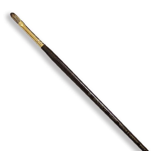 WINSOR NEWTON LONG H BRUSH Winsor & Newton - Monarch - Long Handle Brush - Filbert - Size 2 - item# 5504002
