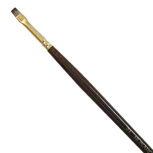 WINSOR NEWTON LONG H BRUSH Winsor & Newton - Monarch - Long Handle Brush - Flat (Bright) - Size 2 - item# 5501002