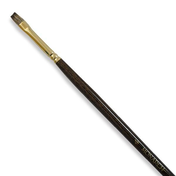 WINSOR NEWTON LONG H BRUSH Winsor & Newton - Monarch - Long Handle Brush - Flat (Bright) - Size 4 - item# 5501004