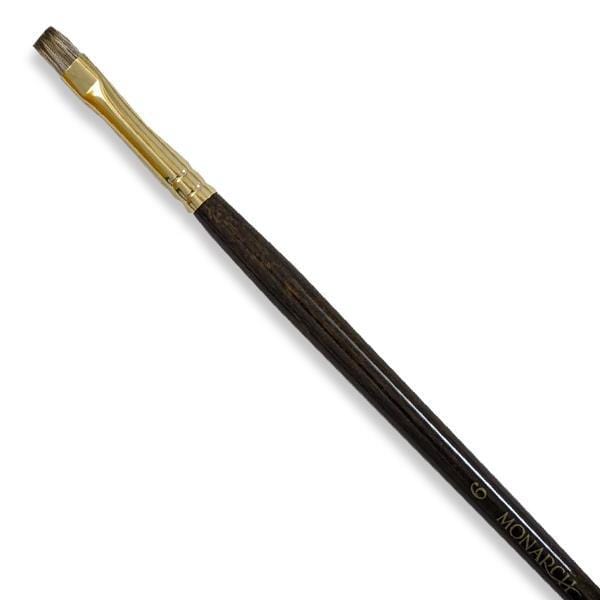 WINSOR NEWTON LONG H BRUSH Winsor & Newton - Monarch - Long Handle Brush - Flat (Bright) - Size 6 - item# 5501006