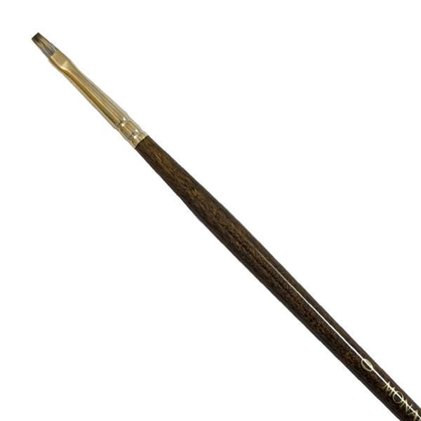 WINSOR NEWTON LONG H BRUSH Winsor & Newton - Monarch - Long Handle Brush - Flat - Size 0 - item# 5502000