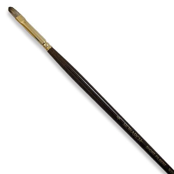 WINSOR NEWTON LONG H BRUSH Winsor & Newton - Monarch - Long Handle Brush - Short Filbert - Size 4 - item# 5505004