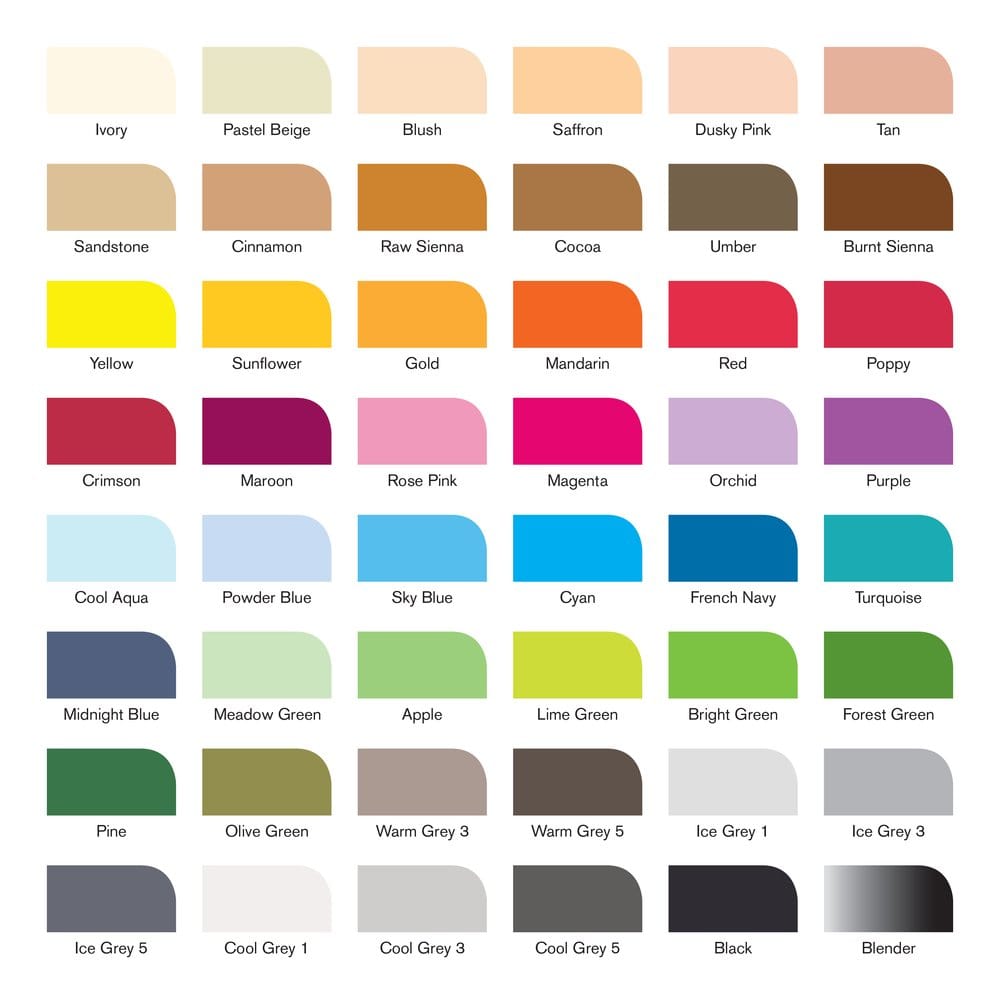 Winsor & Newton MARKER SET Winsor & Newton - Promarker Brush - Set of 48 Colours - Item #0290080