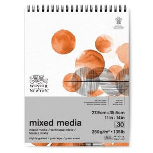 Winsor & Newton Mixed Media Pad - Spiralbound Winsor & Newton - Mixed Media Pad - Spiral Bound - 135lb - 11x14" - Item #6694007