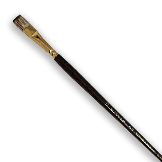 Winsor & Newton Synthetic Brush Winsor & Newton - Monarch - Long Handle Brush - Flat - Size 12 - Item #5502012