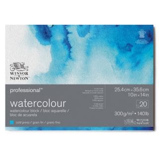 Winsor & Newton Watercolour Block Winsor & Newton - Professional Watercolour Block - Cold Press - 140lb - 10x14" - Item #6664003