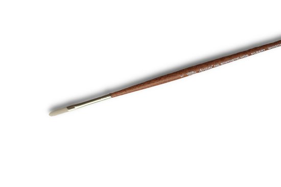 Winsor & Newton Winsor & Newton - Artists' Oil Synthetic Hog Bristle - Long Handle - Filbert Brush #1 - Item #5010601