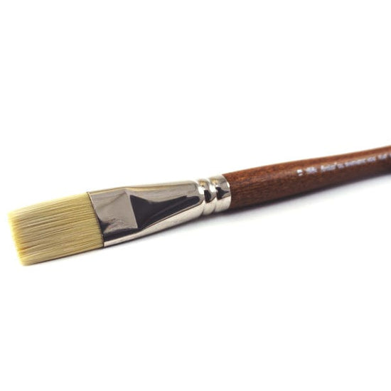 WINSOR NEWTON Winsor & Newton - Artists' Oil Synthetic Hog Bristle -  Long Handle - Flat Brush #12 - item# 5010412
