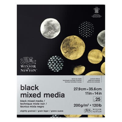 Winsor & Newton Winsor & Newton - Mixed Media Pad - Black Paper - 105lb - 11x14" - Item #6694011