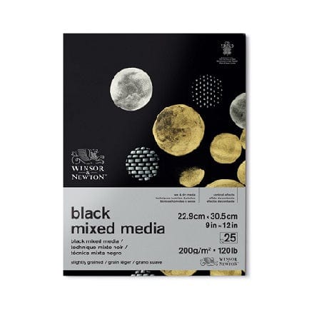 Winsor & Newton Winsor & Newton - Mixed Media Pad - Black Paper - 120lb - 9x12" - Item #6694010