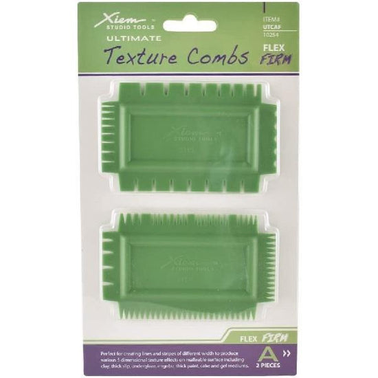 Load image into Gallery viewer, XIEM TEXTURE COMBS Xiem Tools - Texture Combs - 2 Pack - Flex Firm - Set A - Item #UTCAF-10254

