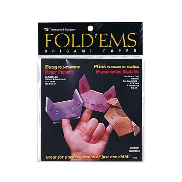 YASUTOMO ORIGAMI PAPER Yasutomo Finger Puppet Origami Paper - 12 Sheets