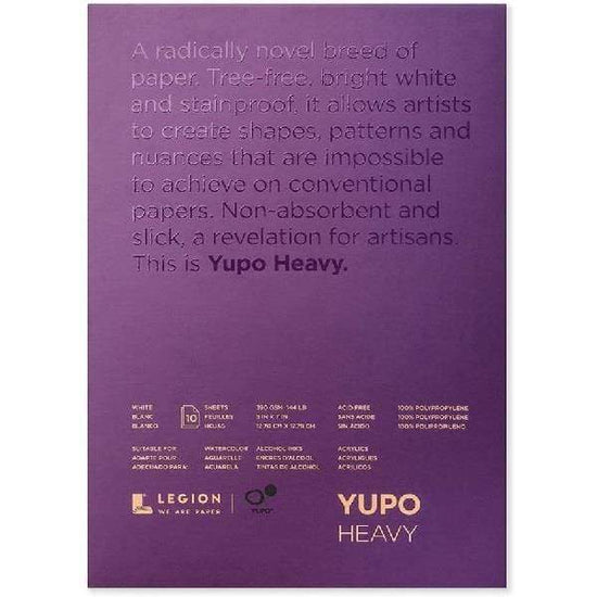 YUPO HEAVY PAD Yupo - Heavy Pad - 5x7" - 144lb - 10 Sheets - White