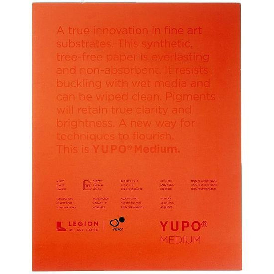 YUPO MEDIUM PAD Yupo - Medium Pad - 11x14" - 74lb - 10 Sheets - White