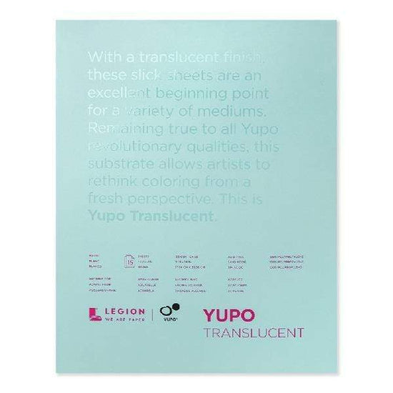 YUPO TRANSLUCENT PAD Yupo- Translucent - Pad - 11x14" - 104lb - 15 Sheets