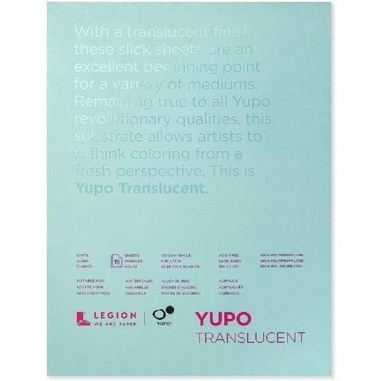 YUPO TRANSLUCENT PAD Yupo - Translucent - Pad - 9x12" - 104lb - 15 Sheets